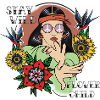Håll dig vild Blomma barn Flowerpower Girl Gåva