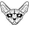 Kawaii Spynx Cat Metal Nu Goth Occult Emo Punk