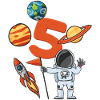 Astronaut birthday 5 years