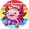 Axolotl. Retro Axolotl. Funny axolotl