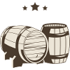 Bierfässer Bier Sterne