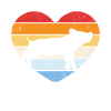 Retro heart piglet pig