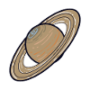 Solar system planet Saturn