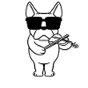 Violoniste Violin Dog avec violon