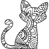 rita katt mandala svartvitt