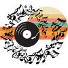 Retro Vinyl Rhythm Stripes