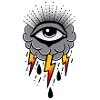 Ojos y rayos Old School HD