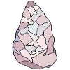 Hand axe in gemstone look