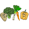 Happy vegetables