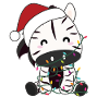 zebra Christmas zebras winter animals