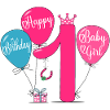 Joyeux anniversaire 1 bébé fille