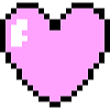 Coeur Pixel Rose