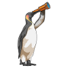 Penguin with telescope