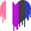Dripping Gender Fluid Pride Cœur