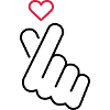 Liefde - handgebaren met hart