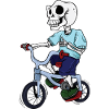 Skeleton Skull Bicycle Gift