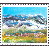 Mountain landscape with village