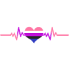 Genderfluid Pride Heartbeat Genderfluid Pride