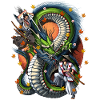 Japanese Samurai Dragon Battle