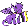 Nonbinary Pride Dragon Nonbinary Pride
