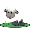 Sheep funny with dandelion funny gift
