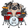 Pug on drums