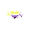 Nonbinary Pride Heartbeat Nonbinary Pride