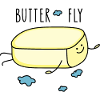 Funny flying butter