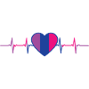 Bisexueller Heartbeat Bisexual Pride
