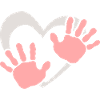 Baby Hand Heart HandPrint