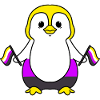 Nonbinary Penguin Nonbinary Pride