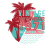 Retro November 1971 Palm Trees