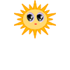 Sun Rays Kawaii Art