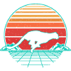 Retro Vintage Retrowave Cheetah Africa Cat