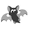 Halloween Fledermaus farbig