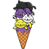 Nonbinäre Eiscreme Katzen Nonbinary Pride