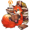 Niedlicher lesender Fuchs Geschenkidee Bücherwurm