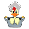 Poulet avec marmite