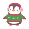Süßer Pinguin mit Fischpullover