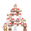 Dog Christmas Tree Funny Christmas