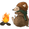Hedgehogs around the campfire