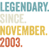 Légendaire depuis 2003 18ème anniversaire