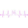 Ranskalainen haarukka Heavy Metal Mom Heartbeat Pink