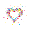 Heart of confetti