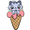Crème glacée chat Enfants