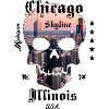Chicago Skyline Skull