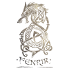 Fenrir Wolf Keltisk Tribal Valhalla