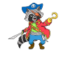 Captain Raccoon - Pirate Raccoon Raccoon