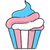 Trans Pride Cupcake