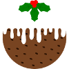 Round Christmas Pudding